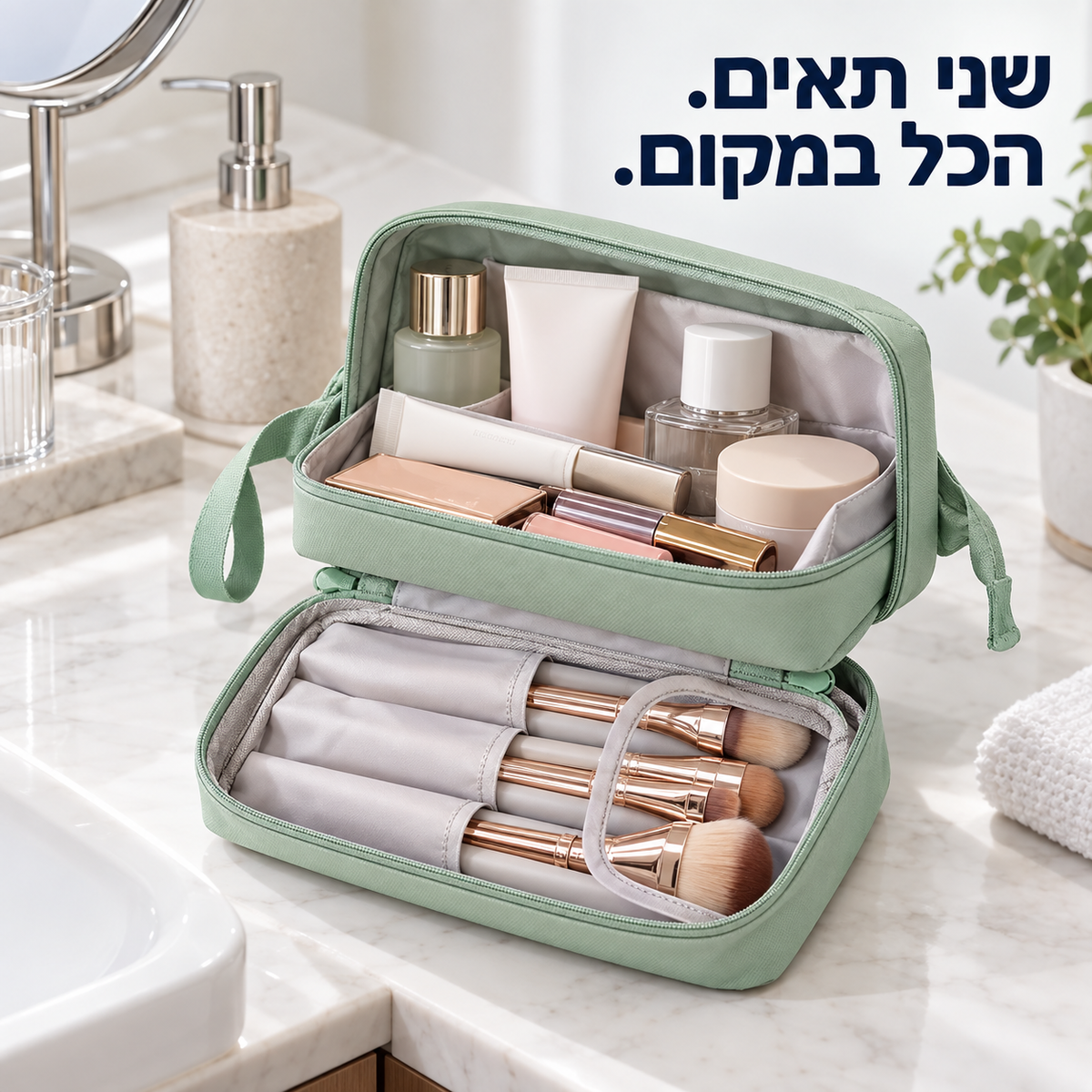 ROVIXO ORGANIZER | תיק רחצה דו־שכבתי לנסיעות